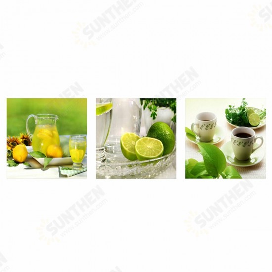 3Pcs Fruit Canvas Print Paintings Wall Decorative Print Art Pictures Frameless Wall Hanging Decorations for Home Office