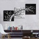 3Pcs Wall Decorative Paintings Abstract Wood Canvas Print Art Pictures Frameless Wall Hanging Decor for Home Office