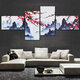 4 Pcs Wall Decorative Painting Modern Abstract Wall Decor Plum Blossom Art Pictures Canvas Prints Home Office Decorations Oil Paintings