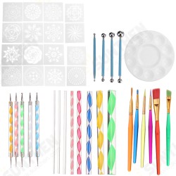 40Pcs/set DIY Mandala Dotting Tools Set For Painting Rocks Dot Kit Rock Stone Painting Pen Polka Dot Art Tool Template Cosmetic 40Pcs/set DIY Mandala Dotting Tools Set For Painting Rocks Dot Kit Rock Stone Painting Pen Polka Dot Art Tool Template Cosmetic