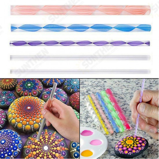 40Pcs/set DIY Mandala Dotting Tools Set For Painting Rocks Dot Kit Rock Stone Painting Pen Polka Dot Art Tool Template Cosmetic