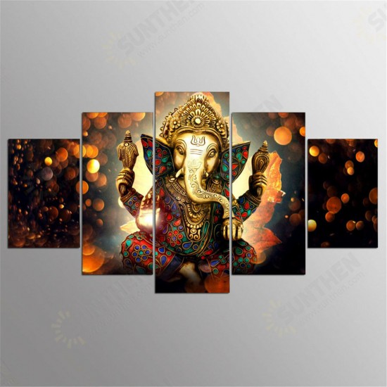 5 Pcs Canvas Painting Indian Style Framed/Frameless Poster Printing Wall Art Decor Picture for Home Office Decoration