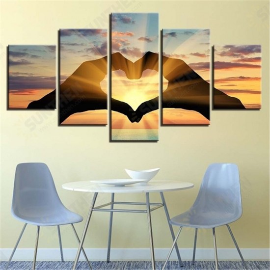 5 Pcs Wall Decorative Painting Couple Love Group Wall Decor Art Pictures Canvas Prints Home Office Hotel Decorations