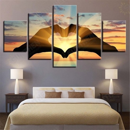 5 Pcs Wall Decorative Painting Couple Love Group Wall Decor Art Pictures Canvas Prints Home Office Hotel Decorations