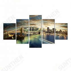 5 Pcs Wall Decorative Painting New York City at Night Wall Decor Art Pictures Canvas Prints Home Office Hotel Decorations 5 Pcs Wall Decorative Painting New York City at Night Wall Decor Art Pictures Canvas Prints Home Office Hotel Decorations