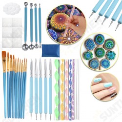 53Pcs Mandala Dotting Tools Set Rock Painting Kit Nail Art Craft Pen Paint Stencil Supplies Stone Mandala Arts Drawing Home Decor Activity 53Pcs Mandala Dotting Tools Set Rock Painting Kit Nail Art Craft Pen Paint Stencil Supplies Stone Mandala Arts Drawing Home Decor Activity