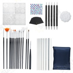 58Pcs DIY Mandala Dotting Tools Set Rock Painting Kit Nail Art Craft Pen Paint Stencil Template Supplies 58Pcs DIY Mandala Dotting Tools Set Rock Painting Kit Nail Art Craft Pen Paint Stencil Template Supplies