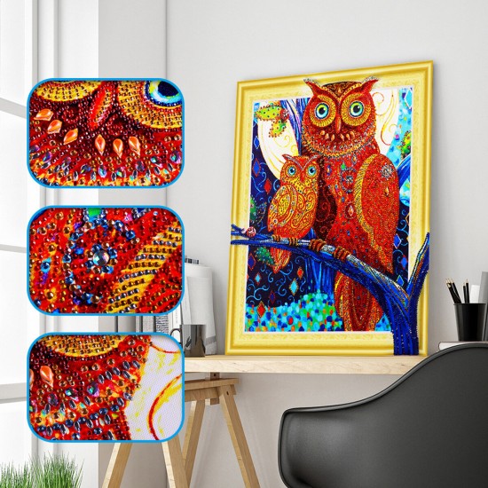 5D Diamond Painting Horse Owl Lion Embroidery Cross Stitch Kit Home Office Decorations