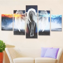 5PCS Angel Canvas Print Painting Modern Art Wall Picture Home Decor Decoration with Framed for Home Office 5PCS Angel Canvas Print Painting Modern Art Wall Picture Home Decor Decoration with Framed for Home Office