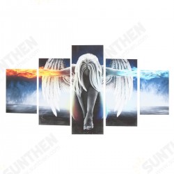 5PCS Angel Canvas Print Painting Modern Art Wall Picture Home Decor Decoration with Framed for Home Office 5PCS Angel Canvas Print Painting Modern Art Wall Picture Home Decor Decoration with Framed for Home Office