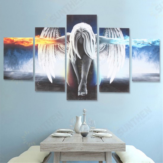 5PCS Angel Canvas Print Painting Modern Art Wall Picture Home Decor Decoration with Framed for Home Office