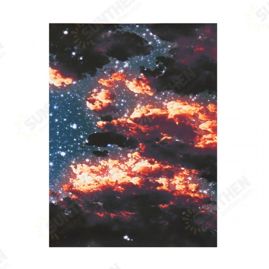 5Pcs Canvas Painting Starry Sky Wall Decorative Print Art Pictures Frameless Wall Hanging Home Office Decorations