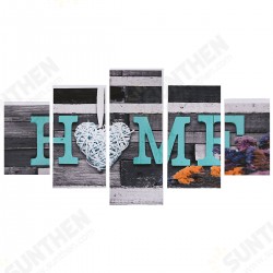5Pcs Canvas Paintings Love HOME Wall Decorative Print Art Pictures Unframed Wall Hanging Home Office Decorations 5Pcs Canvas Paintings Love HOME Wall Decorative Print Art Pictures Unframed Wall Hanging Home Office Decorations