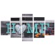 5Pcs Canvas Paintings Love HOME Wall Decorative Print Art Pictures Unframed Wall Hanging Home Office Decorations