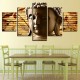 5Pcs Canvas Print Paintings Scenery Oil Painting Wall Decorative Printing Art Picture Frameless Home Office Decoration