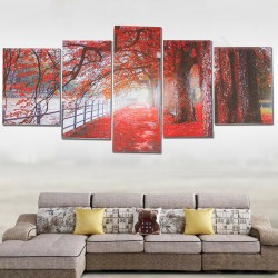 5Pcs Red Falling Leaves Canvas Painting Autumn Tree Wall Decorative Print Art Pictures Unframed Wall Hanging Home Office Decorations 5Pcs Red Falling Leaves Canvas Painting Autumn Tree Wall Decorative Print Art Pictures Unframed Wall Hanging Home Office Decorations