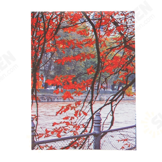 5Pcs Red Falling Leaves Canvas Painting Autumn Tree Wall Decorative Print Art Pictures Unframed Wall Hanging Home Office Decorations