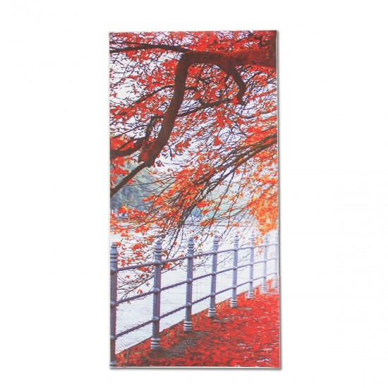 5Pcs Red Falling Leaves Canvas Painting Autumn Tree Wall Decorative Print Art Pictures Unframed Wall Hanging Home Office Decorations