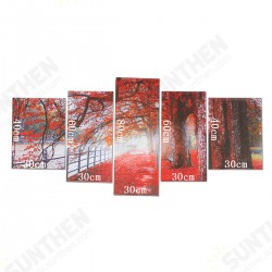 5Pcs Red Falling Leaves Canvas Painting Autumn Tree Wall Decorative Print Art Pictures Unframed Wall Hanging Home Office Decorations 5Pcs Red Falling Leaves Canvas Painting Autumn Tree Wall Decorative Print Art Pictures Unframed Wall Hanging Home Office Decorations