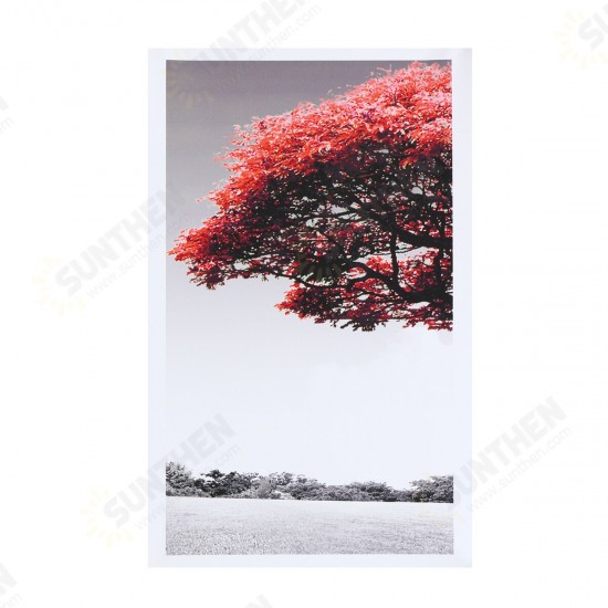 5Pcs Red Tree Canvas Paintings Wall Decorative Print Art Pictures Unframed Wall Hanging Home Office Decorations