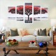 5Pcs Red Tree Canvas Paintings Wall Decorative Print Art Pictures Unframed Wall Hanging Home Office Decorations