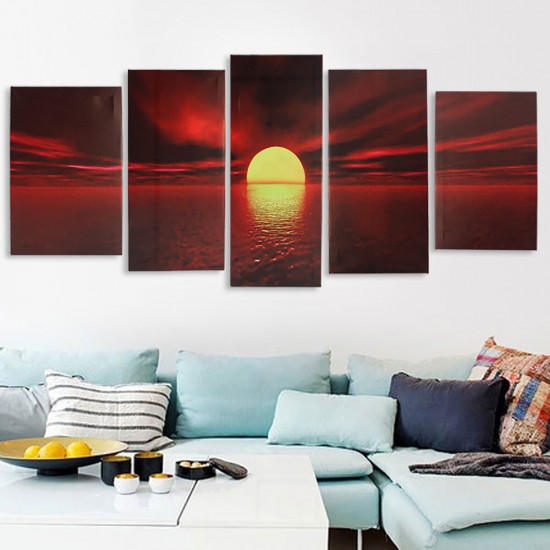 5Pcs Wall Decorative Paintings Canvas Print Art Pictures Frameless Wall Hanging Decorations for Home Office