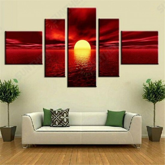 5Pcs Wall Decorative Paintings Canvas Print Art Pictures Frameless Wall Hanging Decorations for Home Office