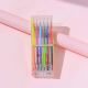 6 Pcs 12 Colors Double Head Gel Pen Highlighter Marker Pen Student