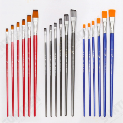 6 Pcs Oil Brush Set Nylon Painting Brush Flat Round Head for Student Drawing 6 Pcs Oil Brush Set Nylon Painting Brush Flat Round Head for Student Drawing
