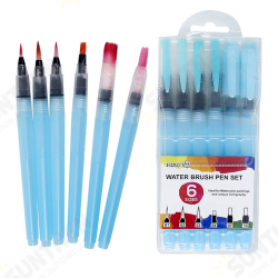 6 Pcs Water-soluble Color Lead Solid Watercolor Brush Soft Head Set Painting Brush for Beginner Painting Drawing Writing Brush Art Supplies 6 Pcs Water-soluble Color Lead Solid Watercolor Brush Soft Head Set Painting Brush for Beginner Painting Drawing Writing Brush Art Supplies