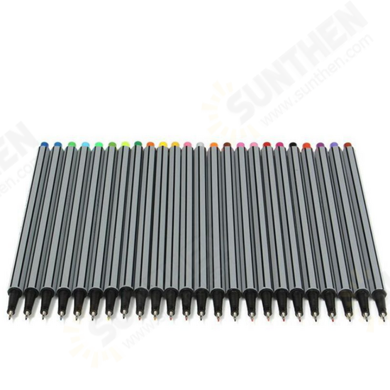 6/12/24 Colors 0.4mm Hook Line Pen Fineliner Pens Colored Watercolor Marker Pen Set Stationery School Students Supplies