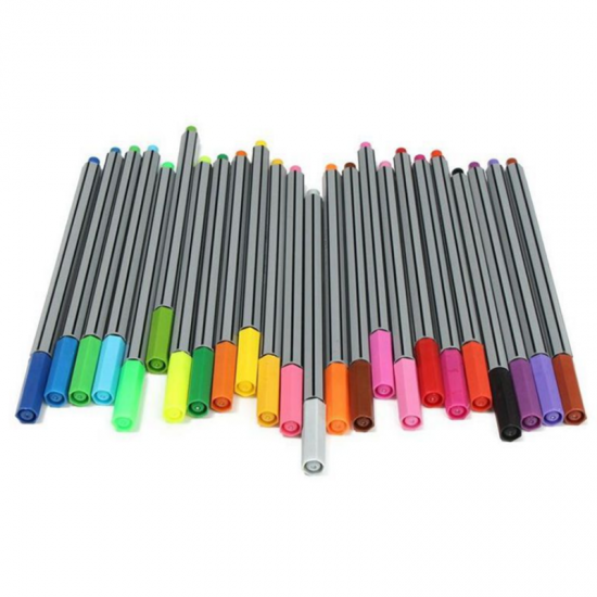 6/12/24 Colors 0.4mm Hook Line Pen Fineliner Pens Colored Watercolor Marker Pen Set Stationery School Students Supplies