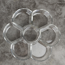 7 Grid Palette Plum Blossom Plastic Color Box Watercolor Paint Palette for Paintings