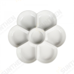 7 Grid Palette Plum Blossom Plastic Color Box Watercolor Paint Palette for Paintings