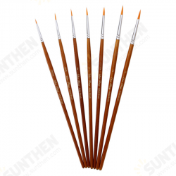 7 PCS Oil Painting Brush Wood Handel Nylon Hair Hook Line Pen For Watercolor Acrylic Painting 7 PCS Oil Painting Brush Wood Handel Nylon Hair Hook Line Pen For Watercolor Acrylic Painting