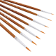 7 PCS Oil Painting Brush Wood Handel Nylon Hair Hook Line Pen For Watercolor Acrylic Painting