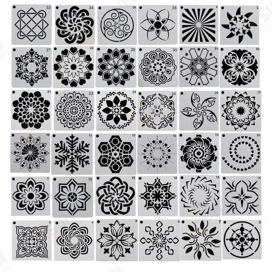 70Pcs Mandala Dotting Tools Set Rock Painting Kit Nail Art Craft Pen Paint Stencil Supplies