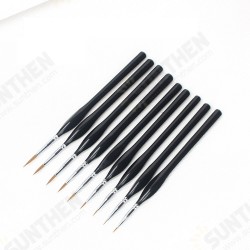 9 Pcs Hook Line Pen Set Black Triangle Pole Brush Pens Oil Painting Brush Watercolor Art for Student School 9 Pcs Hook Line Pen Set Black Triangle Pole Brush Pens Oil Painting Brush Watercolor Art for Student School