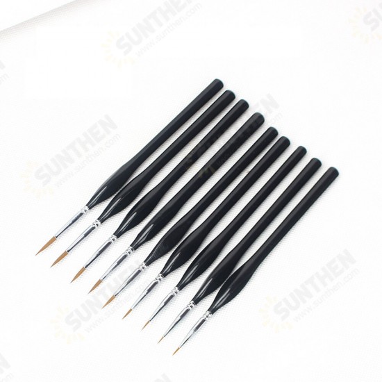 9 Pcs Hook Line Pen Set Black Triangle Pole Brush Pens Oil Painting Brush Watercolor Art for Student School 9 Pcs Hook Line Pen Set Black Triangle Pole Brush Pens Oil Painting Brush Watercolor Art for Student School