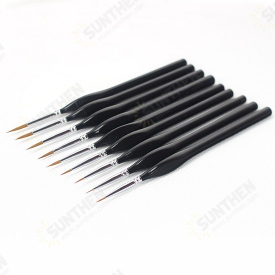 9 Pcs Hook Line Pen Set Black Triangle Pole Brush Pens Oil Painting Brush Watercolor Art for Student School 9 Pcs Hook Line Pen Set Black Triangle Pole Brush Pens Oil Painting Brush Watercolor Art for Student School