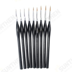 9 Pcs Hook Line Pen Set Black Triangle Pole Brush Pens Oil Painting Brush Watercolor Art for Student School 9 Pcs Hook Line Pen Set Black Triangle Pole Brush Pens Oil Painting Brush Watercolor Art for Student School