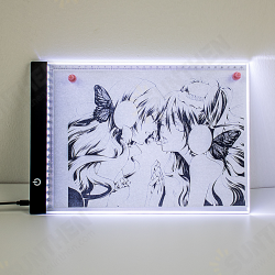 A3 LED Light Pad Tracing Stepless/Three Gear Dimmable Brightness Diamond Painting Board with Scale Art Copy Pad Writing Sketching LED Light Artboard 420*300*4mm A3 LED Light Pad Tracing Stepless/Three Gear Dimmable Brightness Diamond Painting Board with Scale Art Copy Pad Writing Sketching LED Light Artboard 420*300*4mm