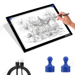 A3/A4 Drawing Tablet USB Powered Three Gear Dimming Stepless Dimming Art Stencil Board Portable Copy Station A3/A4 Drawing Tablet USB Powered Three Gear Dimming Stepless Dimming Art Stencil Board Portable Copy Station