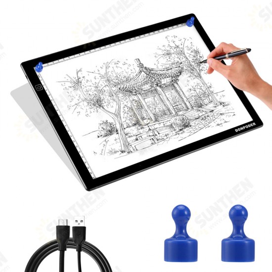 A3/A4 Drawing Tablet USB Powered Three Gear Dimming Stepless Dimming Art Stencil Board Portable Copy Station