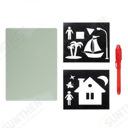 A3/A4/A5 Magic Luminous 3D Drawing Board Fluorescent Developing Toy Graffiti Doodle Drawing Board Kids Gifts A3/A4/A5 Magic Luminous 3D Drawing Board Fluorescent Developing Toy Graffiti Doodle Drawing Board Kids Gifts