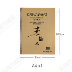 A4/8K/16K 30 Pages Double-sided Sketchbook Coil Thickening Sketchbook Watercolor Gouache Hand-painted Sketchbook Painting Paper Supplies A4/8K/16K 30 Pages Double-sided Sketchbook Coil Thickening Sketchbook Watercolor Gouache Hand-painted Sketchbook Painting Paper Supplies
