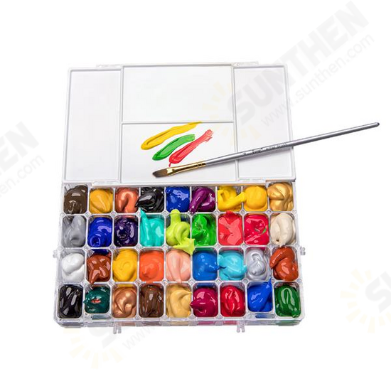 BN-8024 24/36 Grids Moisturizing Watercolor Painting Palette Professional Non-toxic Plastic Palette Painting Art Stationery Supplies