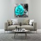 Blue Rose Canvas Painting Wall Decorative Print Art Pictures Unframed Wall Hanging Home Office Wall Decorations