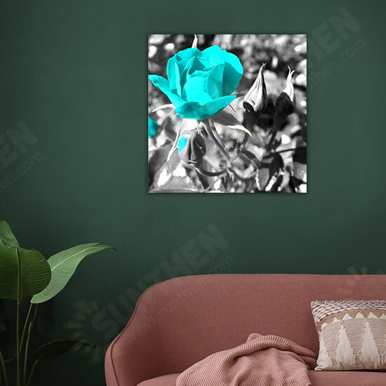 Blue Rose Canvas Painting Wall Decorative Print Art Pictures Unframed Wall Hanging Home Office Wall Decorations