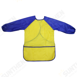 Children Waterproof Artist Painting Aprons Long Sleeve with 3 Pockets Baby Painting Eating Bib Supplies Children Waterproof Artist Painting Aprons Long Sleeve with 3 Pockets Baby Painting Eating Bib Supplies